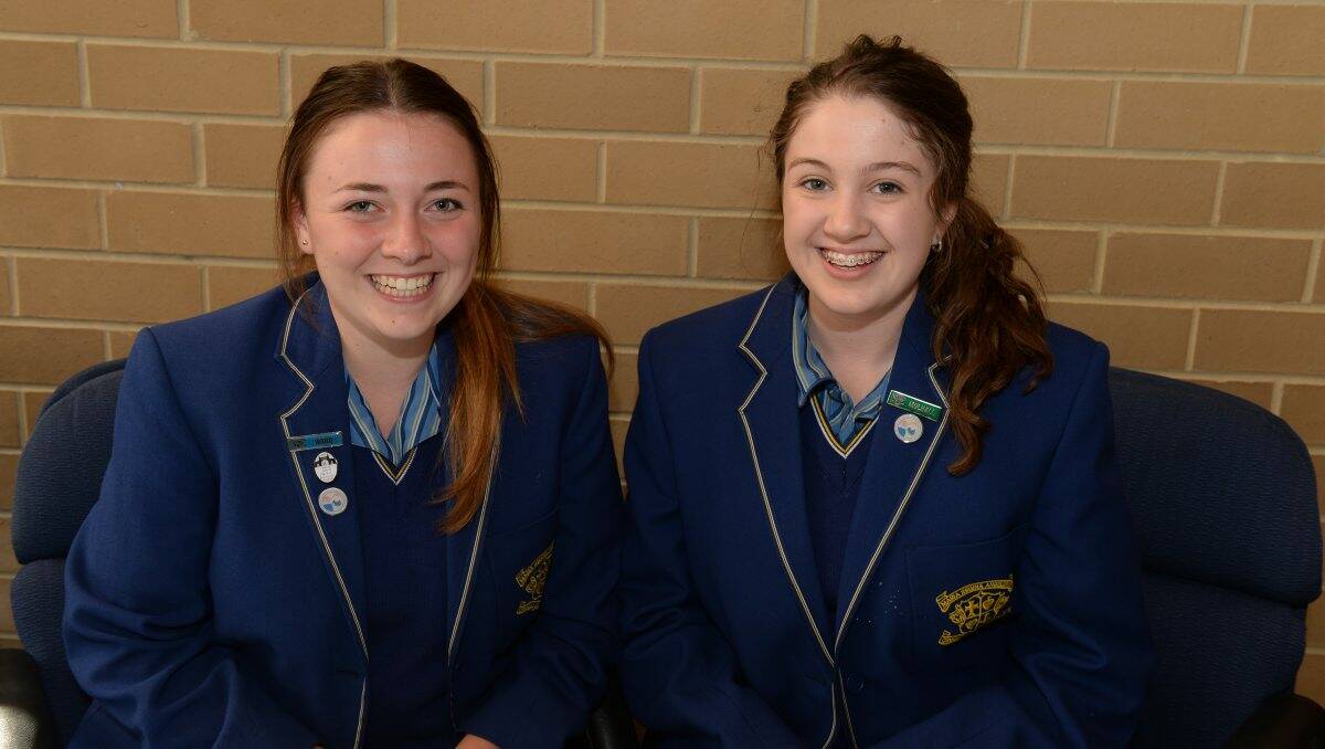 Bethany Martino and Gi Gi Hayes from Loreto. PICTURE: KATE HEALY
