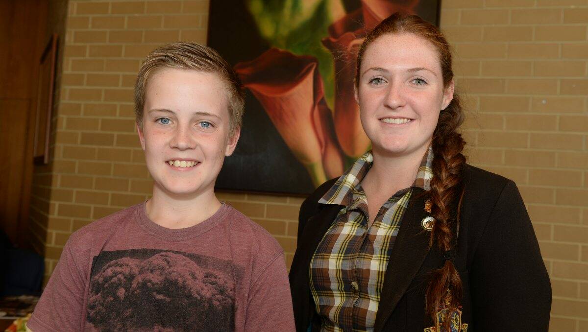Callum Smail from St Pat's and Georgie McKay from Grammar. PICTURE: KATE HEALY