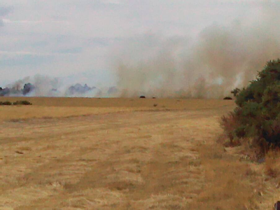 A shot of the Alfredton fire. Picture: Brayden Ryan