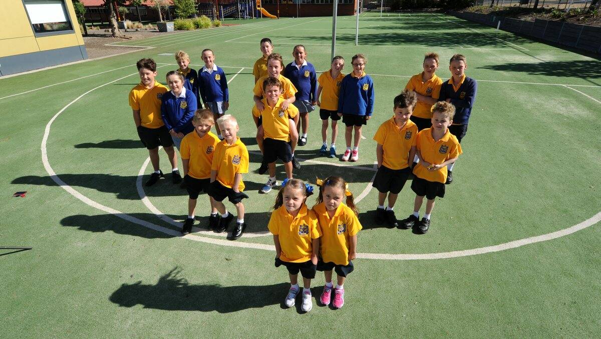 Eight sets of twins have begun school at St Columbus Primary this year. PIC: Justin Whitelock