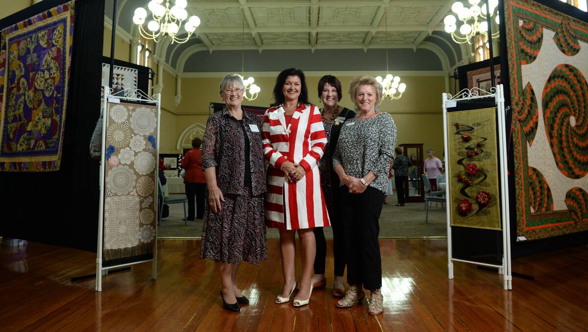 L-R - Lesley Uren - OAM, cr Samantha McIntosh, Jenni Smith - Ballarat Branch President, Ann Denmead - State President. PIC: ADAM TRAFFORD
