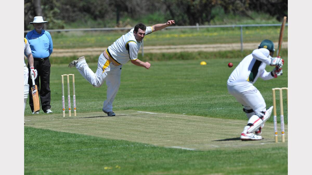 1st Cricket  naps-sebas v Ballarat Redan Nap-sebas  Luke Corden. Pic Lachlan Bence.
