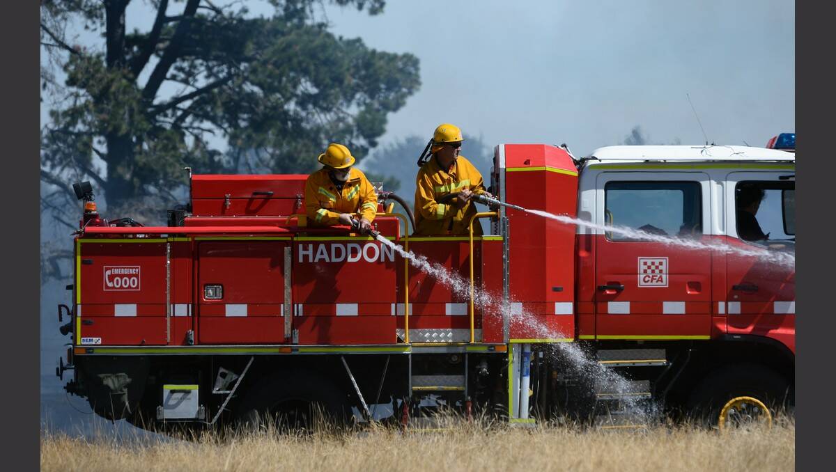 Fire crews battle the blaze PIC: ADAM TRAFFORD