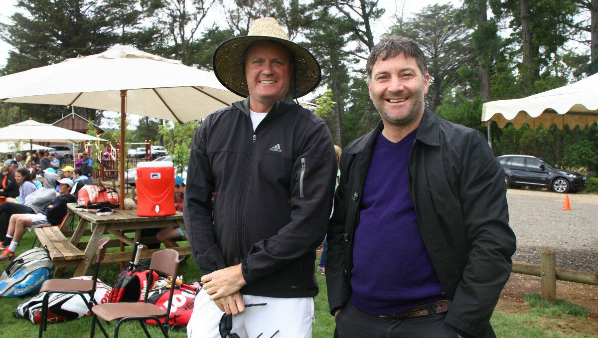 Andrew Lethlean from Bendigo and Greg Pobjoy from Ballarat at Creswick. PICTURE: TALITHA PRENDERGAST