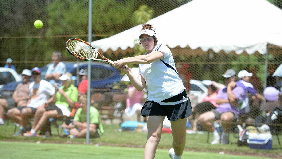 Ashleigh Jolliffe from Central Highlands at the Tennis Championships in Creswick. PICTURE: KATE HEALY