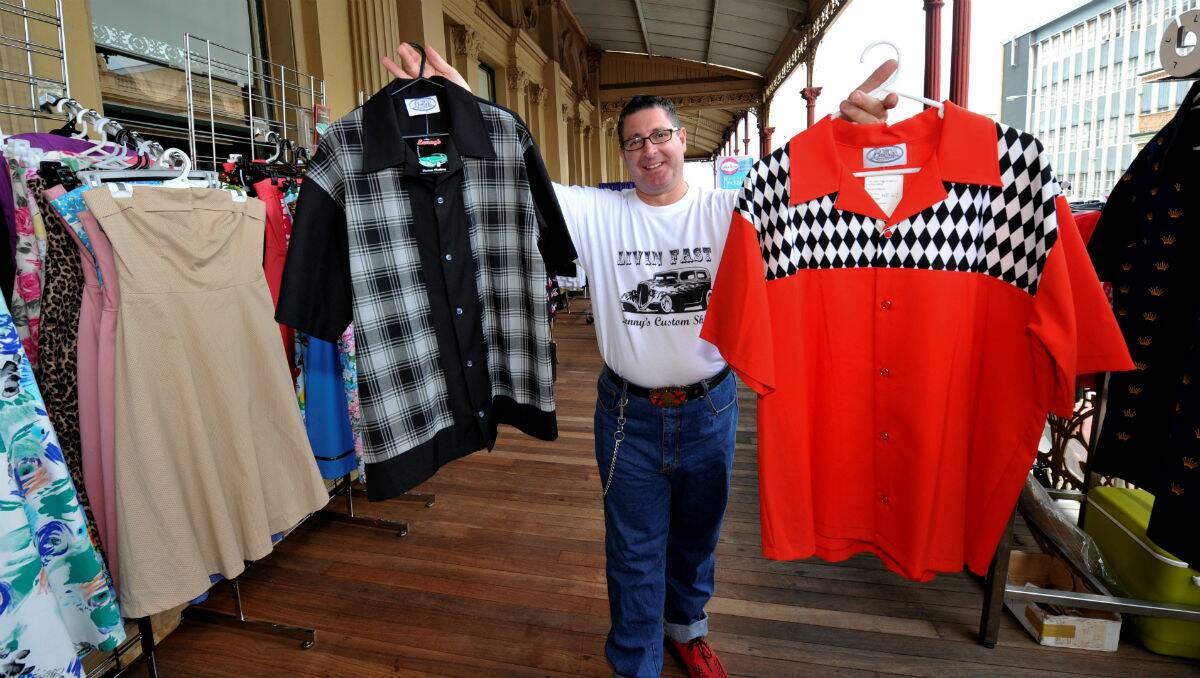 Lenny Orsetti from Custom Clothing at the Ballarat Beat Rockabilly Festival. PICTURE: JEREMY BANNISTER