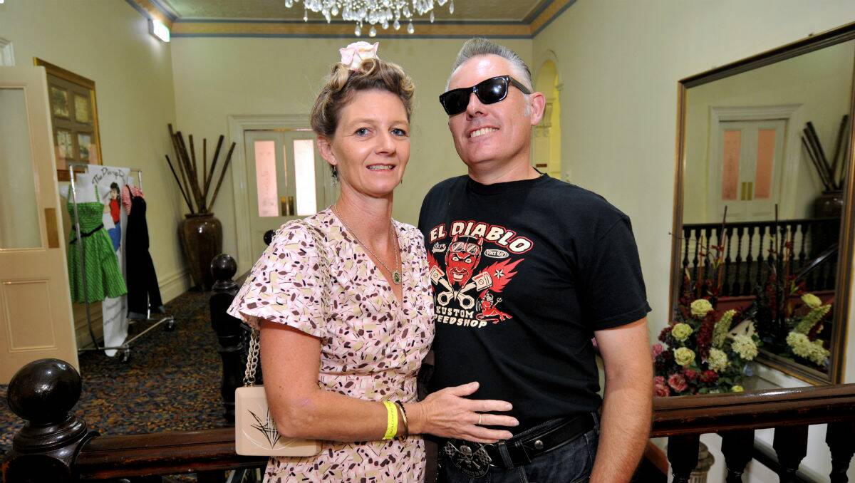 Brad and Lisa Holmes at the Ballarat Beat Rockabilly Festival. PICTURE: JEREMY BANNISTER