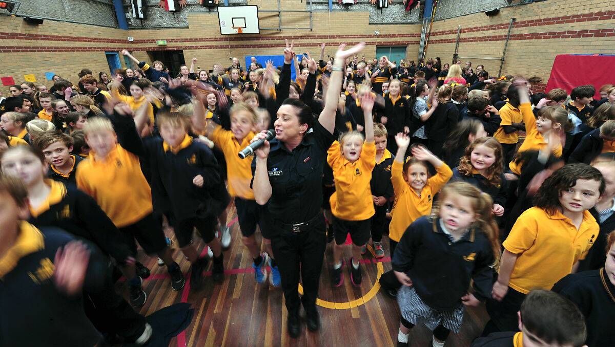 Code One plays its last scheduled show in Ballarat at Black Hill Primary School in October. PICTURE: JEREMY BANNISTER