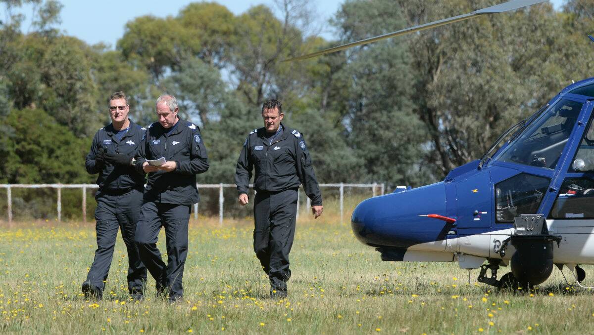 Police and SES crews searched grassland near Grant Street in Sebastopol for the missing man.