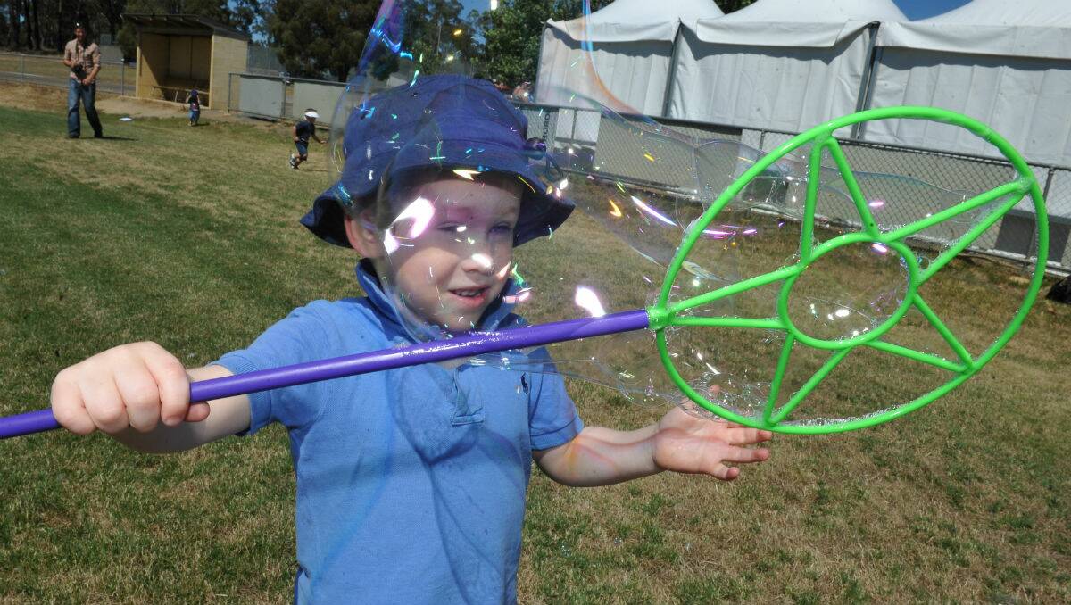 Billy Welsh, 4, at the Pyrenees Shire Australia Day celebration at Beaufort. PICTURE: LACHLAN BENCE