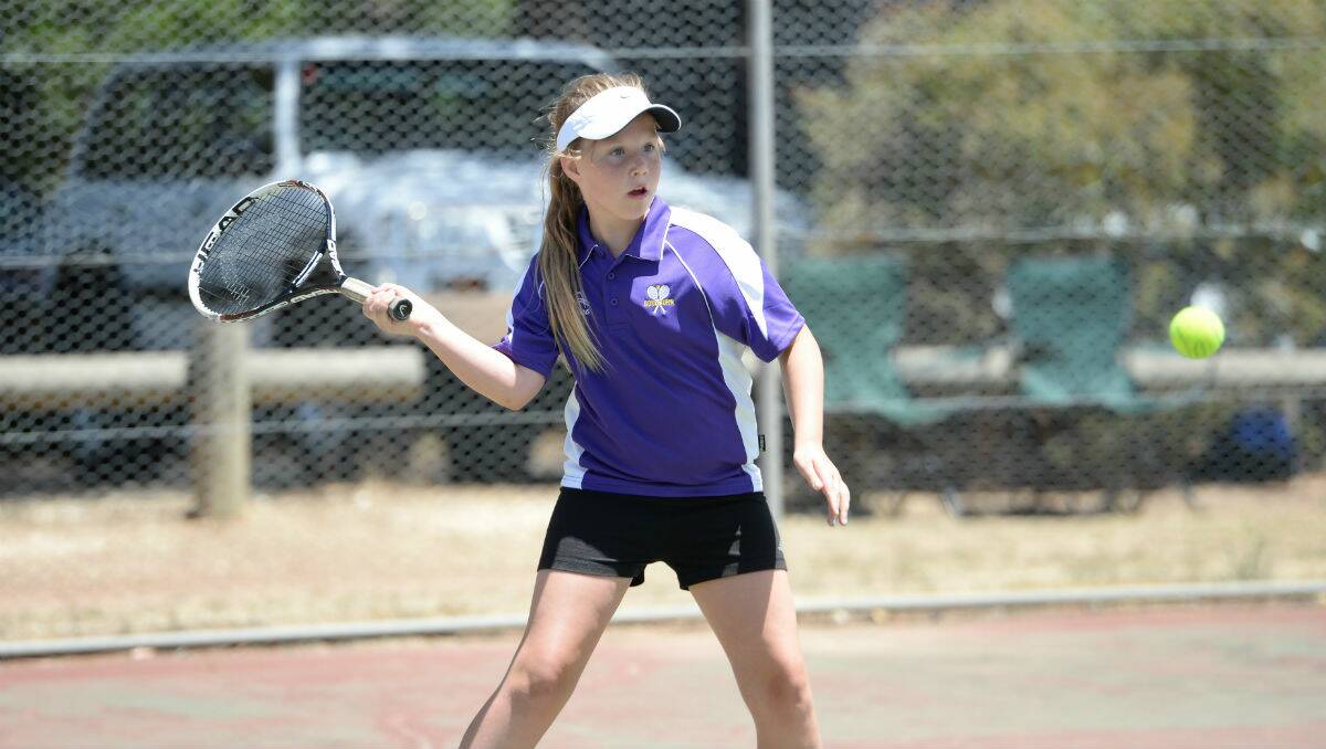 Amy Mason from Goulburn at the Tennis Championships in Creswick. PICTURE: KATE HEALY
