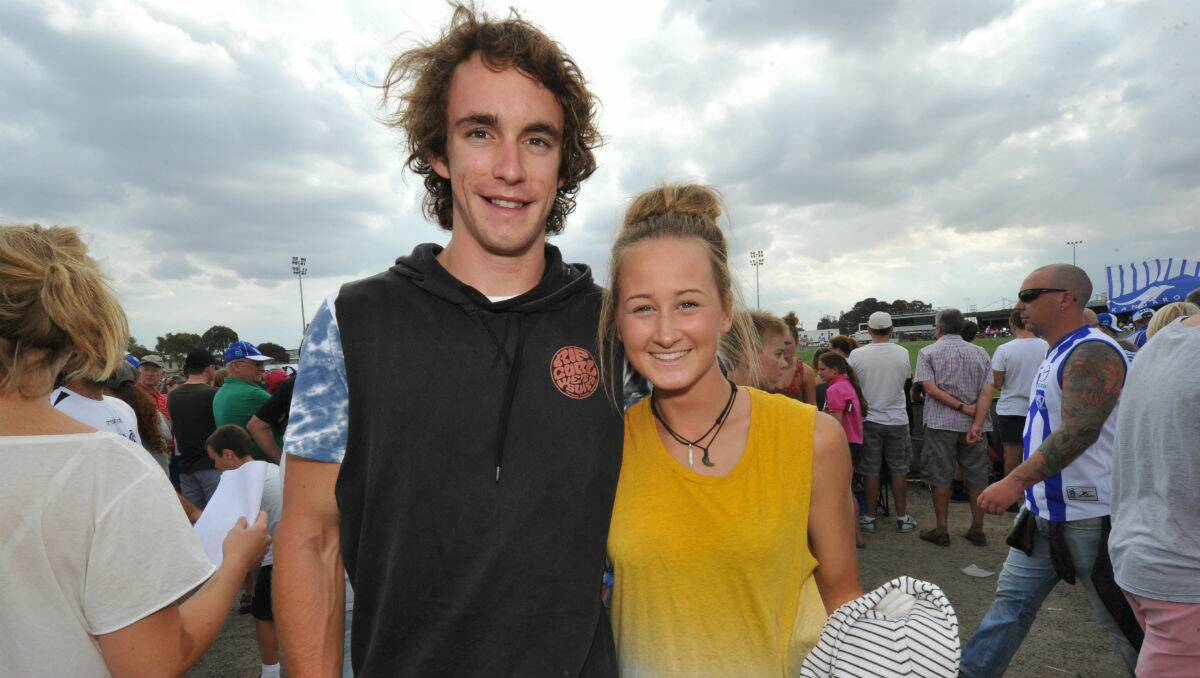 Jacob Lench and Bridget Campbell at Eureka Stadium. PICTURE: JEREMY BANNISTER
