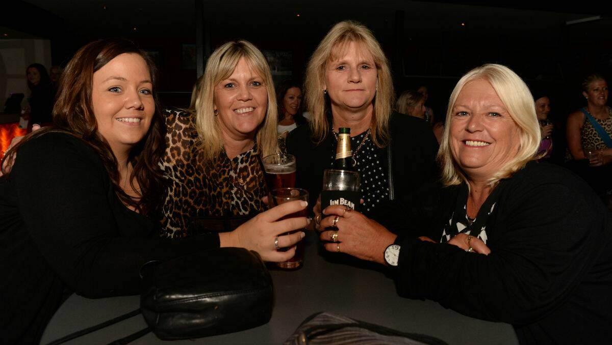 Kylie and Anne Kennedy with Kelly Irving and Annette Daniels at the Sydney Hotshots show in Ballarat. PICTURE: KATE HEALY