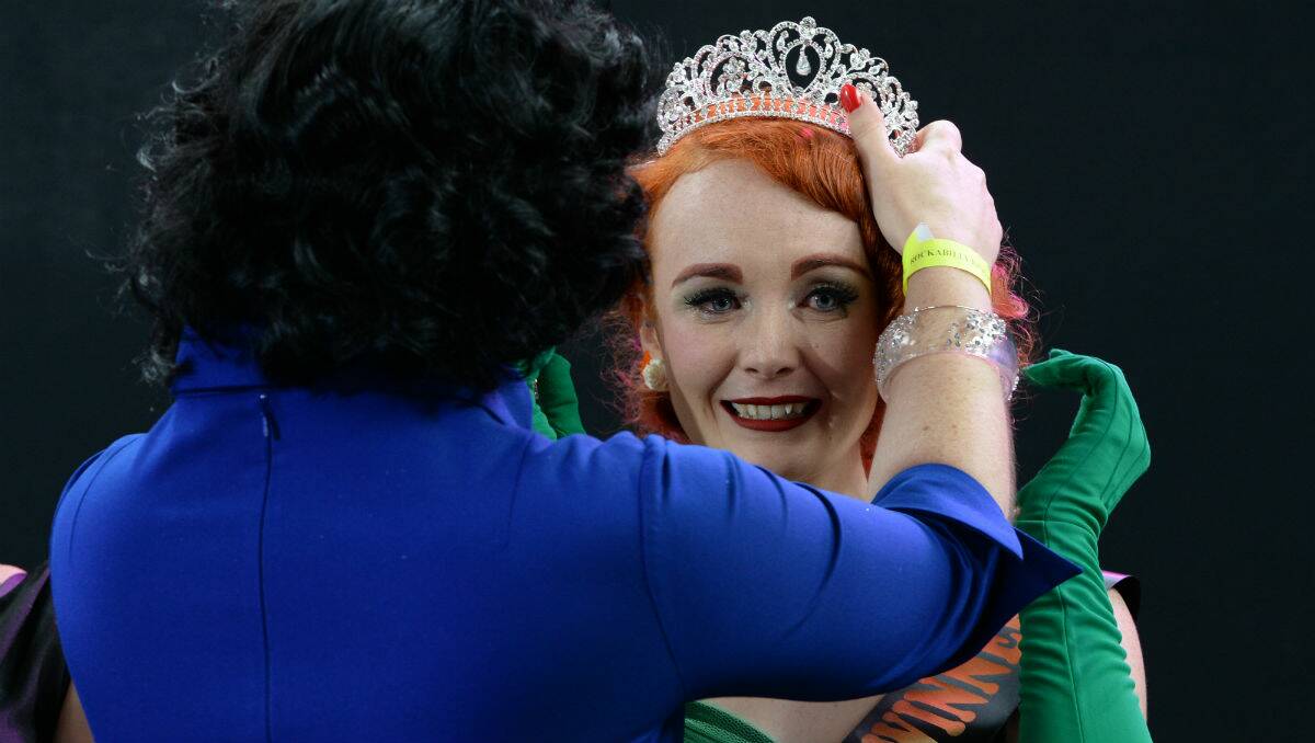 Winner Miss Ivy Fox being crowned Miss Ballarat Beat. PICTURE: KATE HEALY