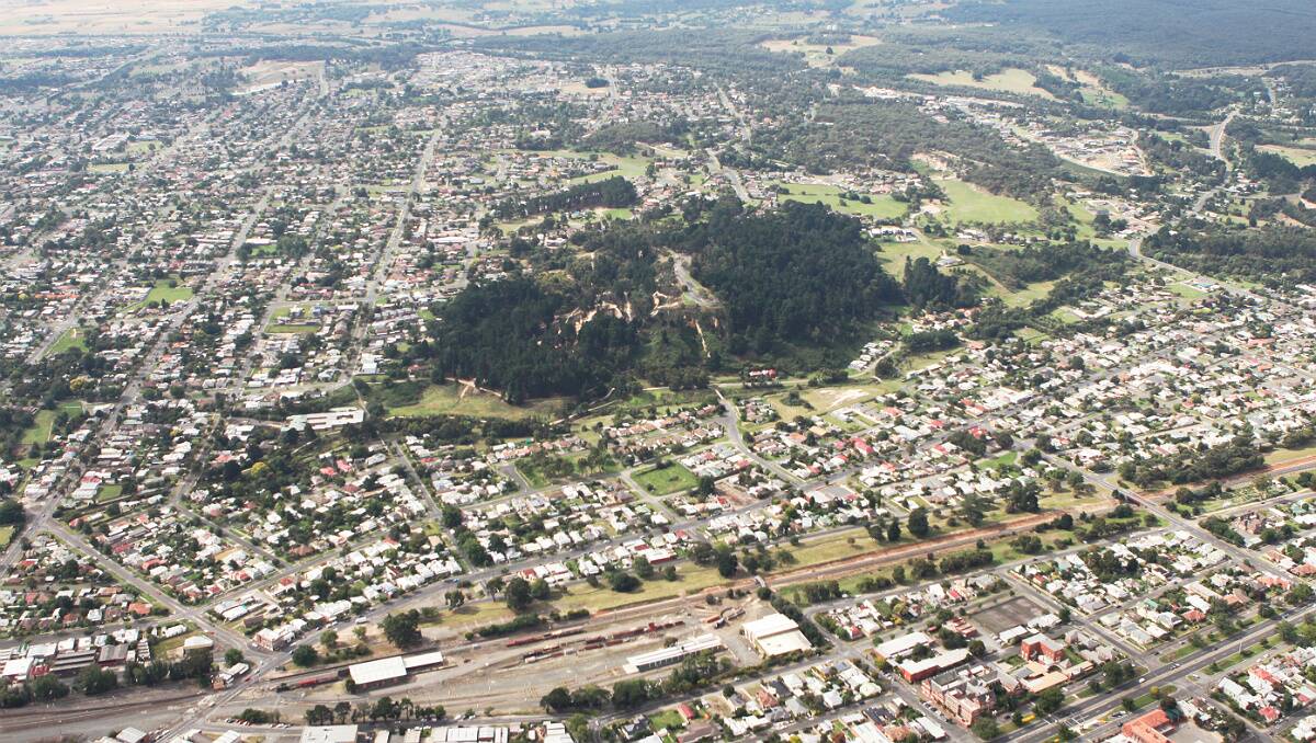 An aerial view of Black Hill and surrounding suburbs. PICTURE: WATTS HELICOPTERS