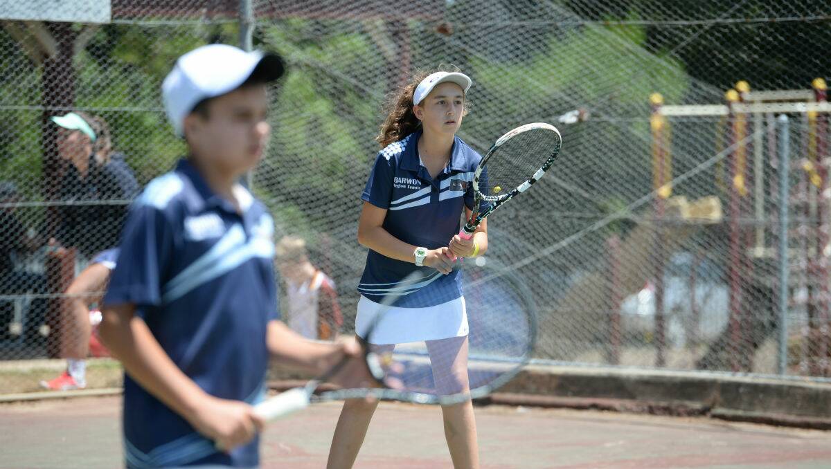 Olivia Symons from Barwon at the Tennis Championships in Creswick. PICTURE: KATE HEALY