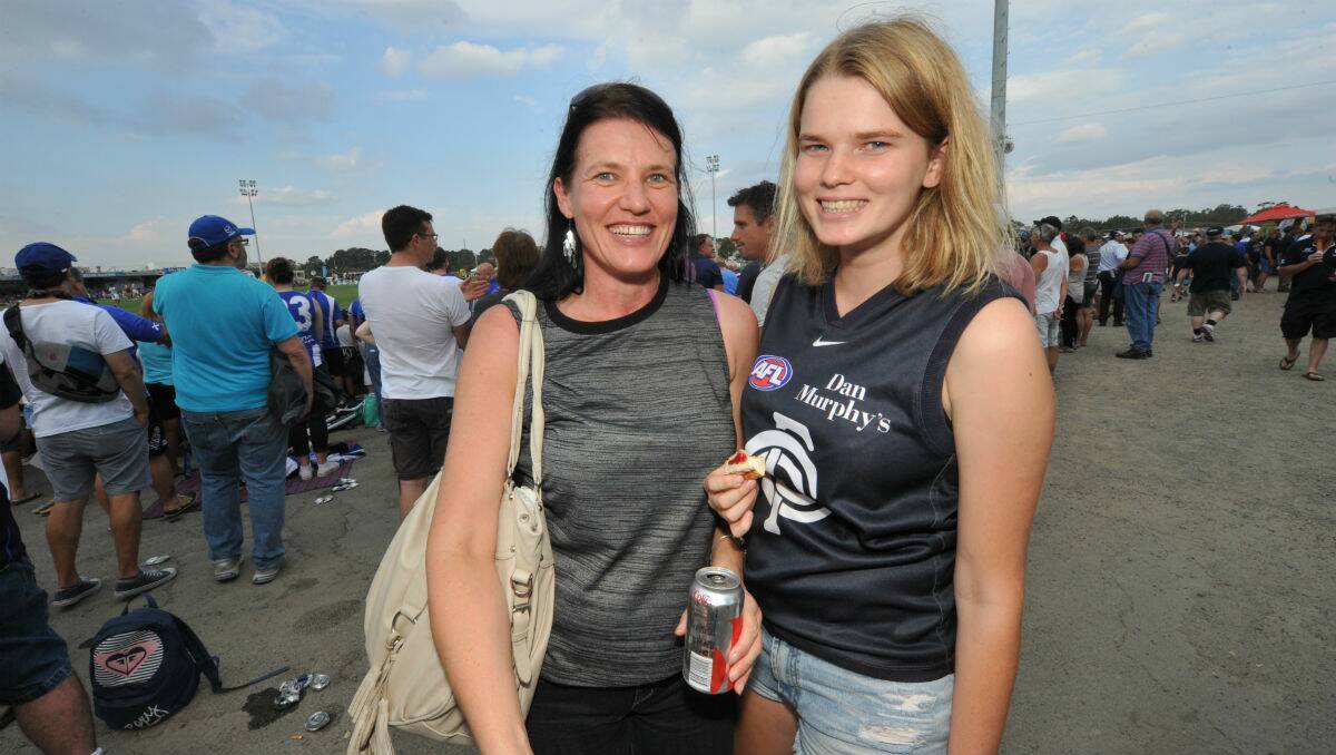 Louise and Madeline Zarb at Eureka Stadium. PICTURE: JEREMY BANNISTER