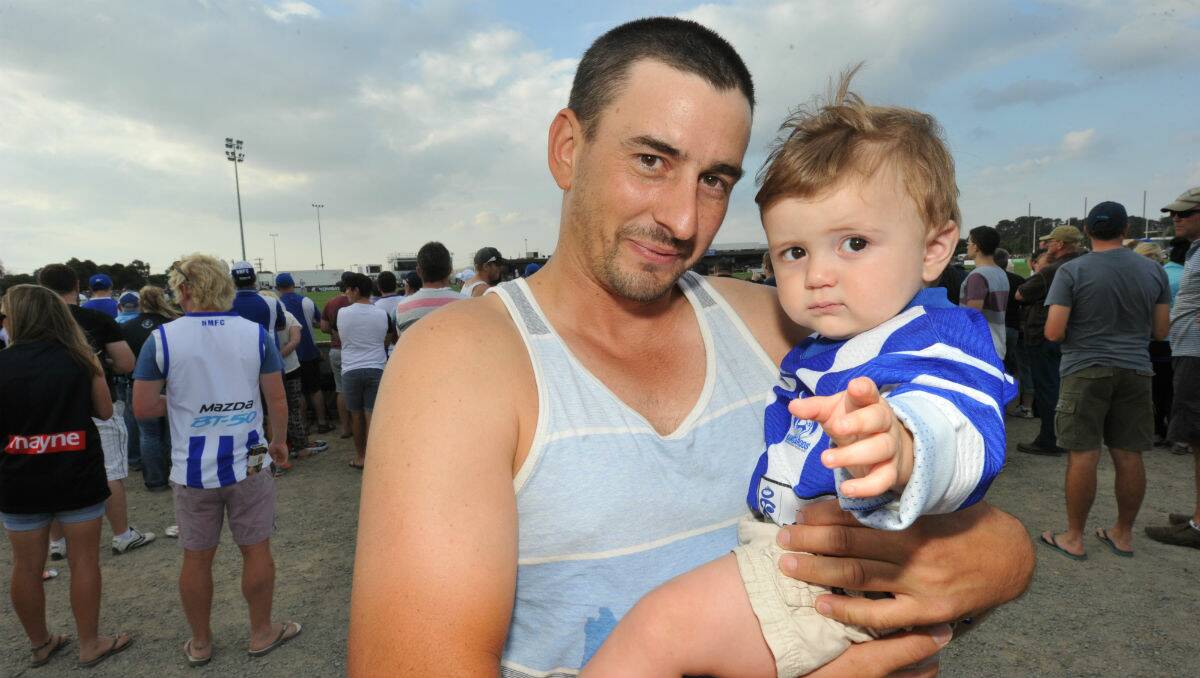 Anthony and Levi Volpe at Eureka Stadium. PICTURE: JEREMY BANNISTER