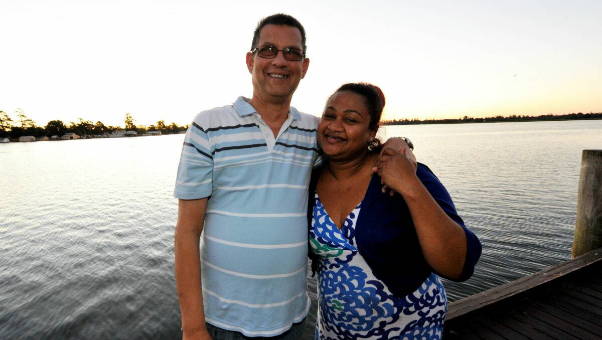 Gerald and Sharni Loos at Lake Wendouree. PICTURE: JEREMY BANNISTER