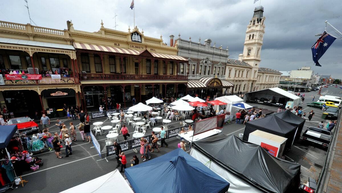The Ballarat Beat Rockabilly Festival street party takes over Lydiard Street. PICTURE: JEREMY BANNISTER