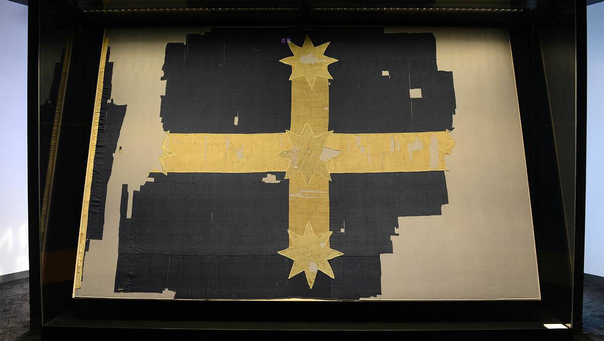 The Eureka Flag on display at the Museum for Australian Democracy at Eureka. PICTURE: ADAM TRAFFORD