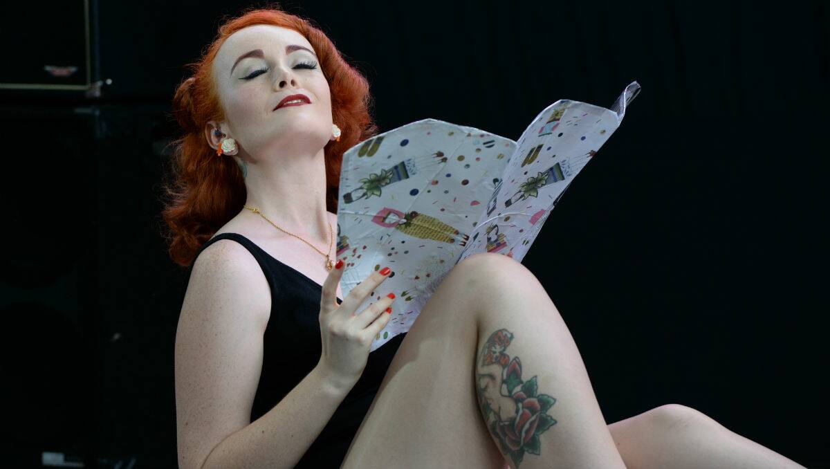 Miss Ivy Fox competing in the Miss Ballarat Beat Pinup pageant. PICTURE: KATE HEALY