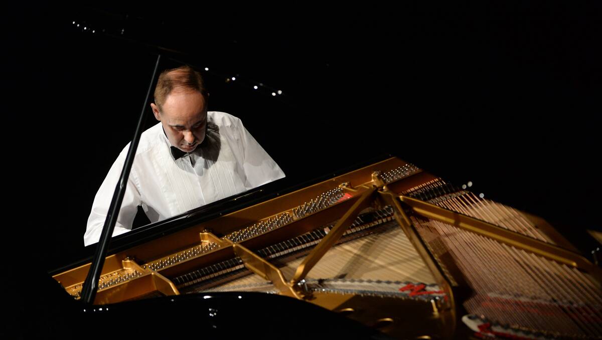 Pianist Anthony Halliday plays a tune at the Wendouree Centre for Performing Arts. 