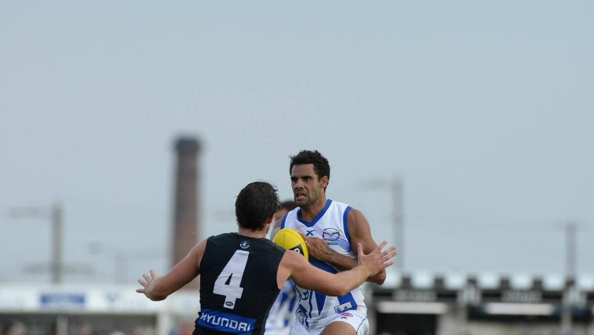 North Melbourne playing Carlton at the NAB Challenge game at Eureka Stadium. PICTURE: KATE HEALY