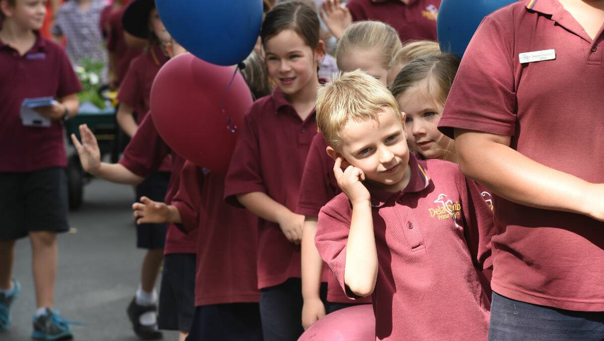 Delacombe Primary School at The Courier Begonia Parade. PICTURE: JEREMY BANNISTER