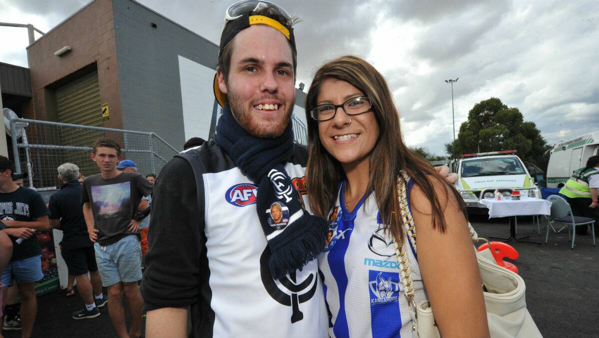 Luke Griffiths and Tammy Fryc at Eureka Stadium. PICTURE: JEREMY BANNISTER