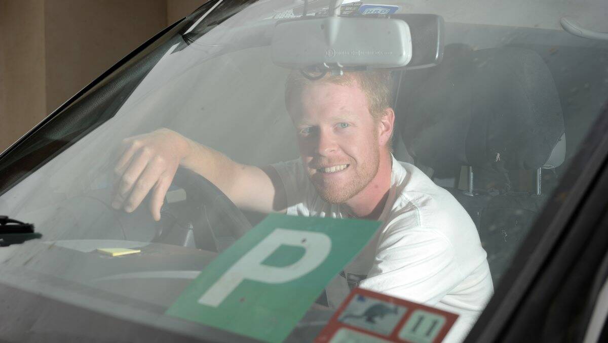 Green P-plate driver Tom Gray is not fazed by probationary licence restrictions. PICTURE: JUSTIN WHITELOCK