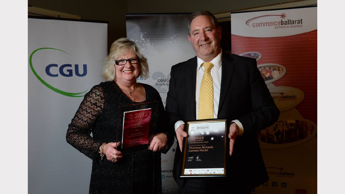 Sue and Gerrard Lewis from Thornton Richards Camera House, winner of Harwood Andrews Franchise Business Award.  PICTURE: ADAM TRAFFORD