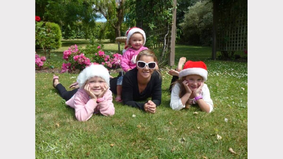 Your Christmas Day: Winning photo, Kylie Russell with her daughters Abby, Talisha and Hannah