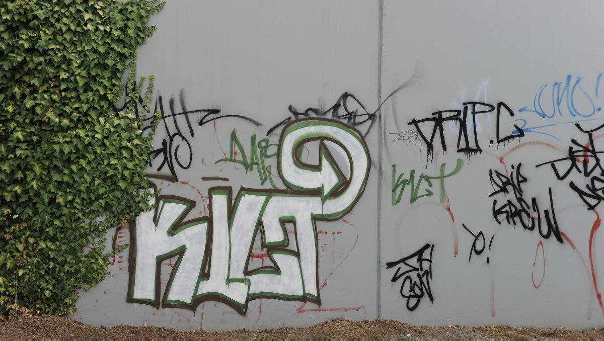 Ballarat Police are urging residents to report on graffiti and tagging. PICTURE: JUSTIN WHITELOCK