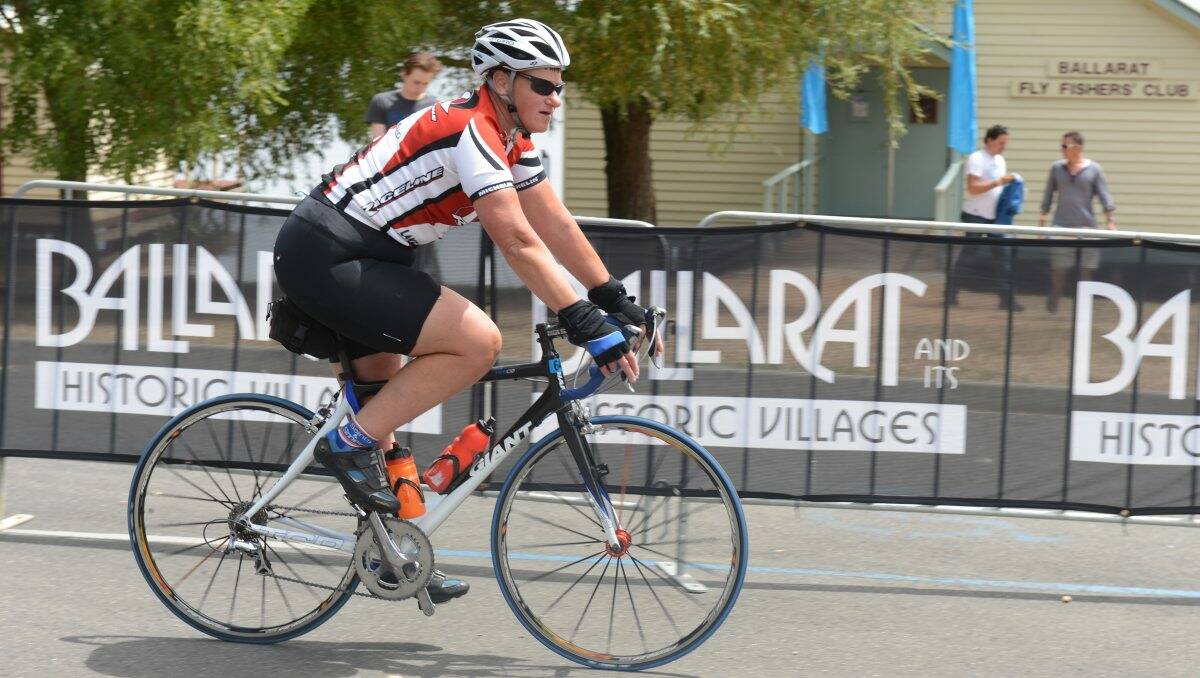 FUNDRAISER: Flo Andison of St Arnaud was among the participants in last month's Ballarat Cycle Classic. PICTURE: KATE HEALY  