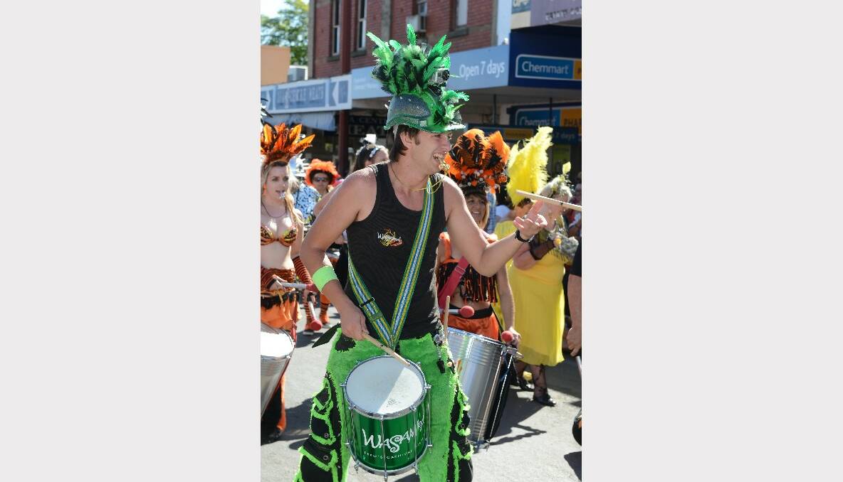 Ben Bowtell of Wasamba, Freo's Carnival Drummers. PICTURE: KATE HEALY