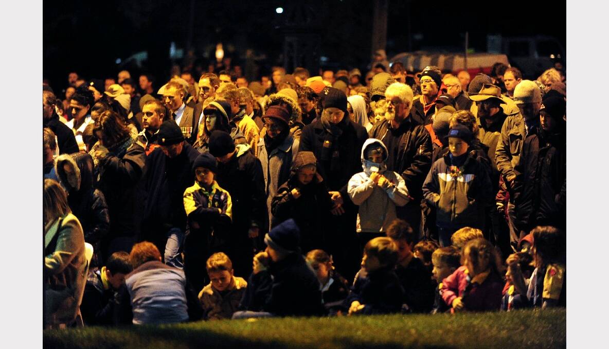 Thousands have attended this year's Anzac Day dawn service at the Cenotaph in Sturt Street. PICTURE: JEREMY BANNISTER