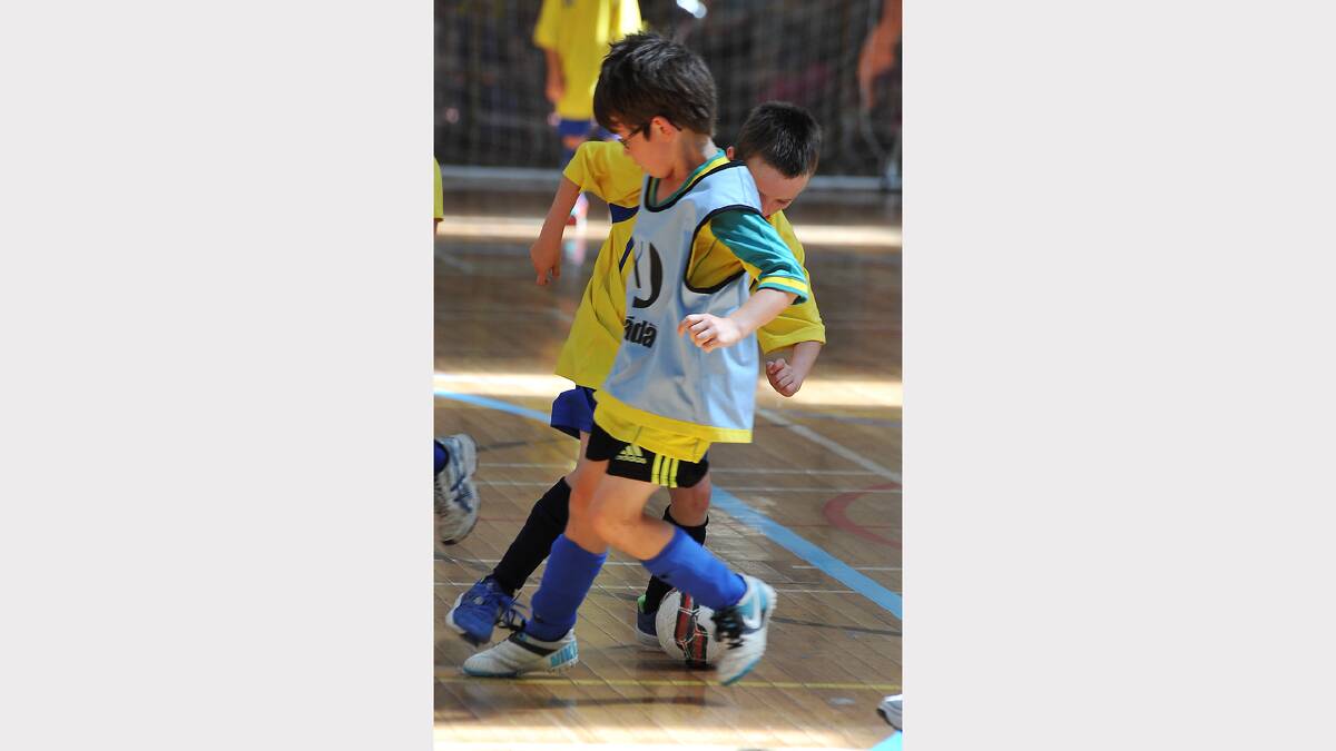 Futsal junior grand finals. St C Power vs Lamborghini's. St C Power's Angus Greene. PICTURE: LACHLAN BENCE.
