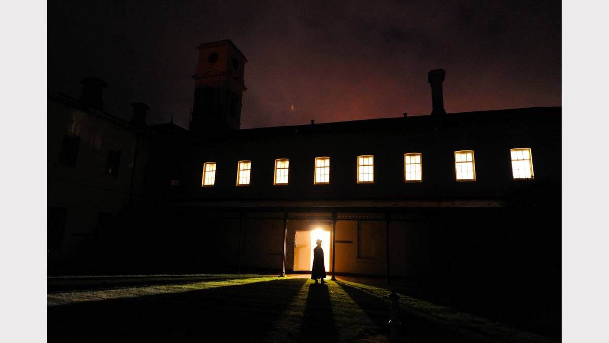 Aradale Ghost Tour with Ballarat historian and guide Nathaniel Buchanan. PICTURE: JEREMY BANNISTER. 