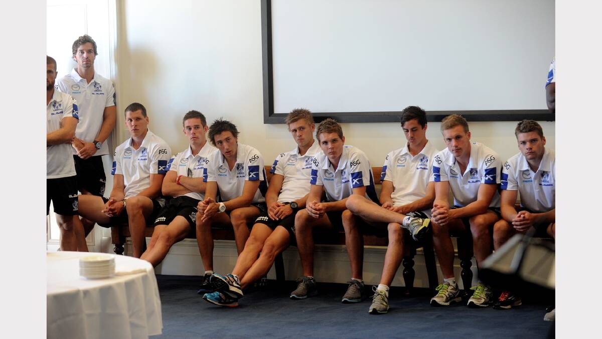 Civic Reception at Town Hall for North Melbourne players and club officials to begin their community camp. PICTURE: JEREMY BANNISTER