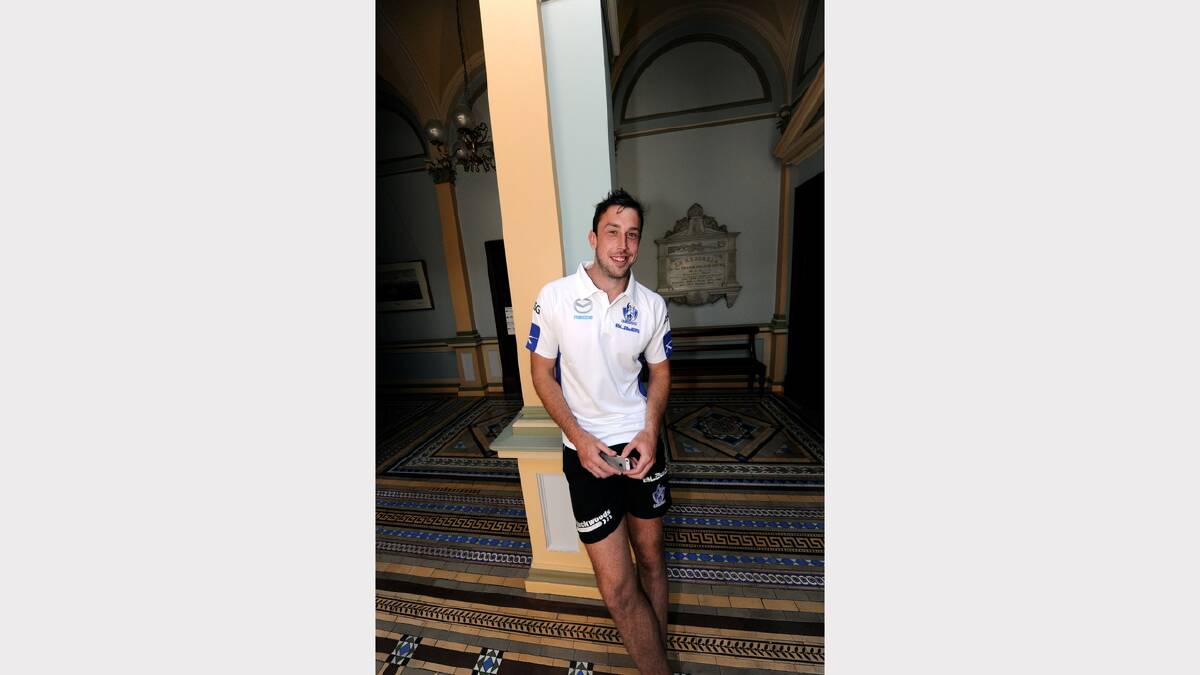Todd Goldstein. Civic Reception at Town Hall for North Melbourne players and club officials to begin their community camp. PICTURE: JEREMY BANNISTER