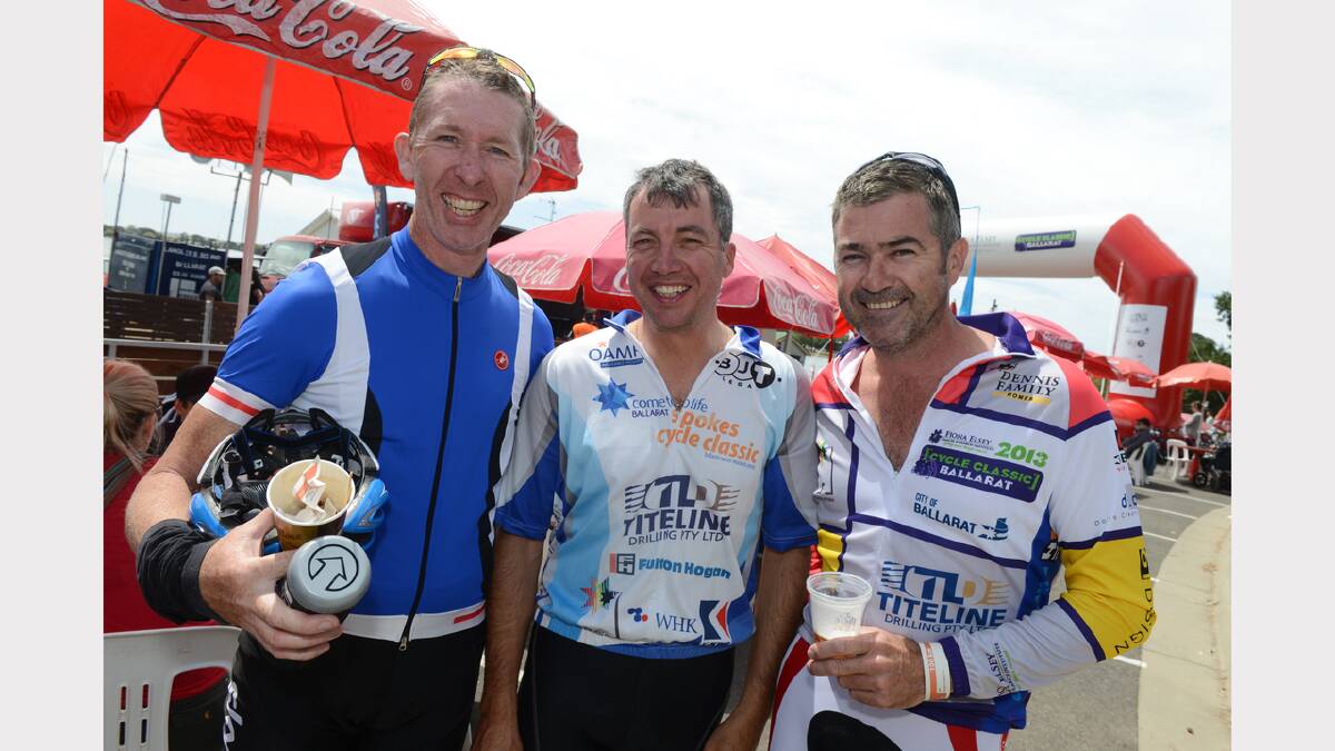 Brian Hunter-Evans of Geelong, Gino Carta of Buninyong and Michael Brown, of Ballarat. PICTURE: KATE HEALY