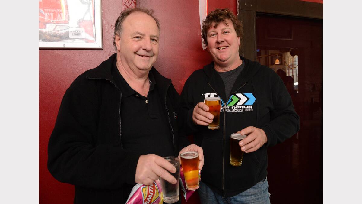 Kevin Thompson and Colin Van Gils at JDs Sports Bar. PICTURE: ADAM TRAFFORD