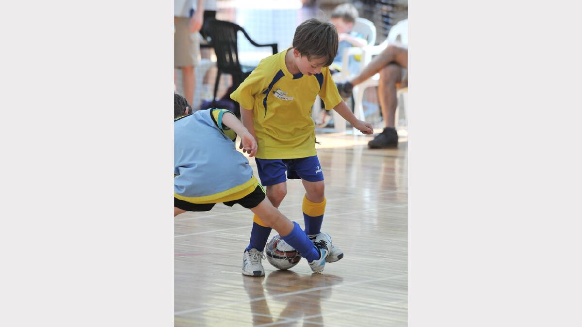 Futsal junior grand finals. St C Power vs Lamborghini's. St C Power's Adam Severino. PICTURE: LACHLAN BENCE. 
