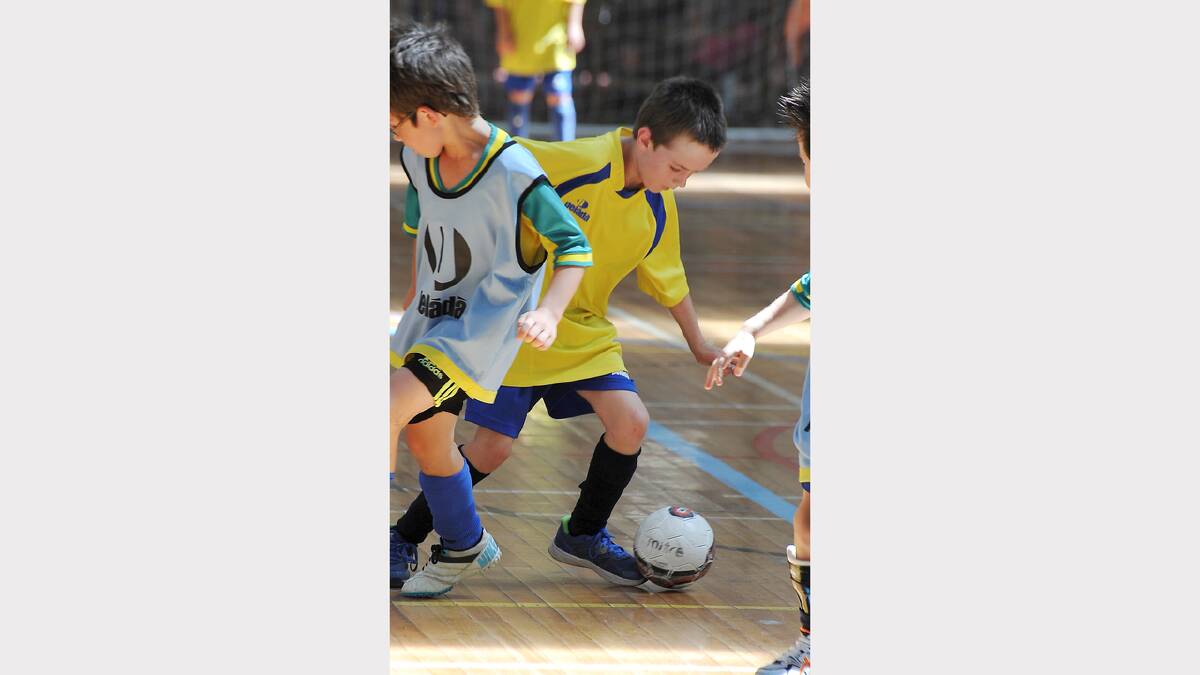 Futsal junior grand finals. St C Power vs Lamborghini's. St C Power's Angus Greene. PICTURE: LACHLAN BENCE. 