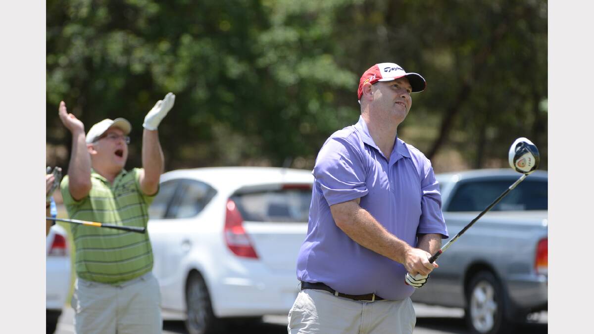 Kevin Carter, Tony Bongiorno and Andrew Crellin at Buninyong Golf Course. PICTURE: KATE HEALY.