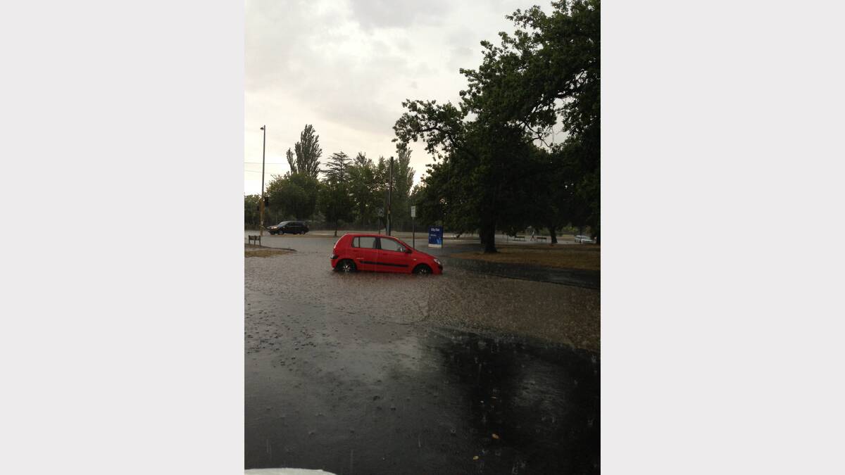 Flooding in Pleasant St. PICTURE: TOM MCILROY