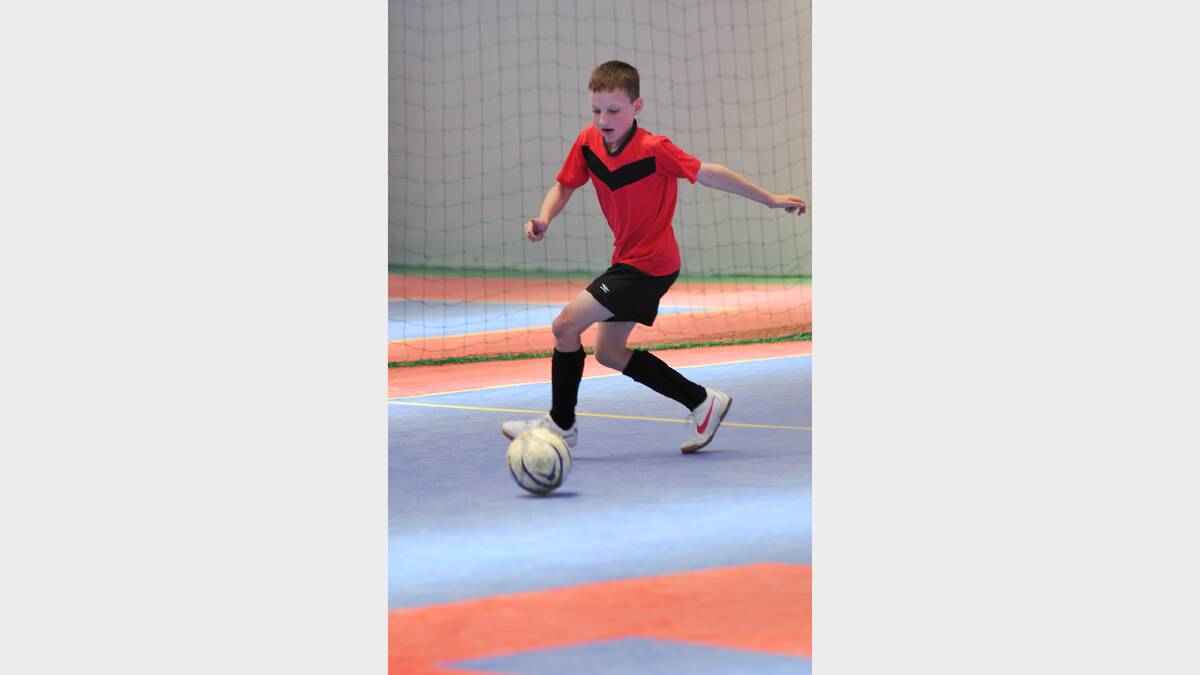 Jack Stokes at the Futsal clinic. PICTURE: LACHLAN BENCE. 