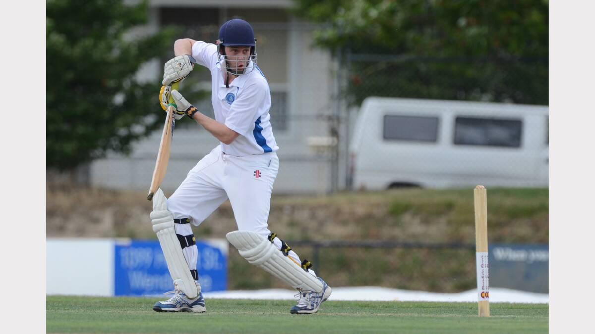 Cricket club firsts between Golden Point and Wendouree. Daniel White (GP). PICTURE: KATE HEALY. 