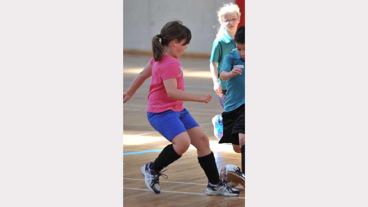 Futsal junior grand finals. Caledonian v Go Girls. Go Girls' Olivia Black. PICTURE: LACHLAN BENCE.